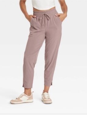 Women's Active Light High-Rise Taper Pants - All in Motion Light Brown  Size XS